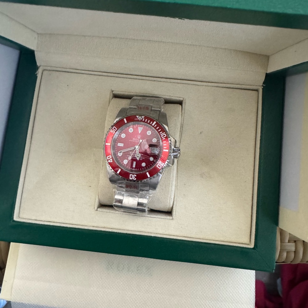 COPY - Red and Silver Watch